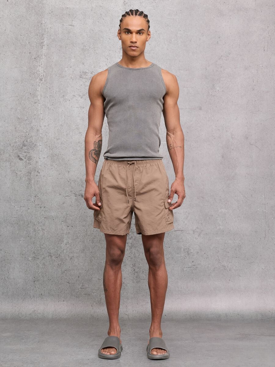 Cargo Swim Shorts Mocha_0