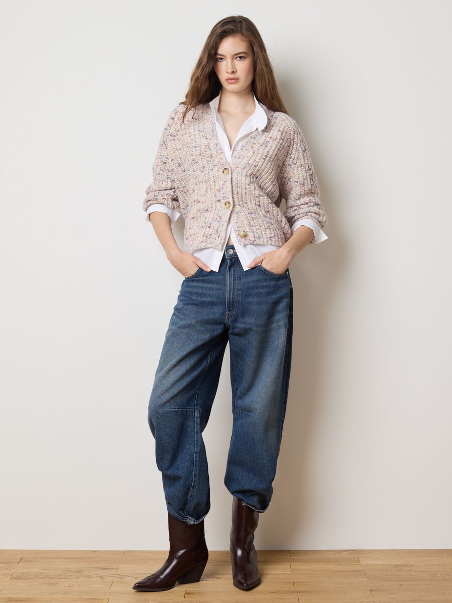 Cardigan multicolor con bottoni _1