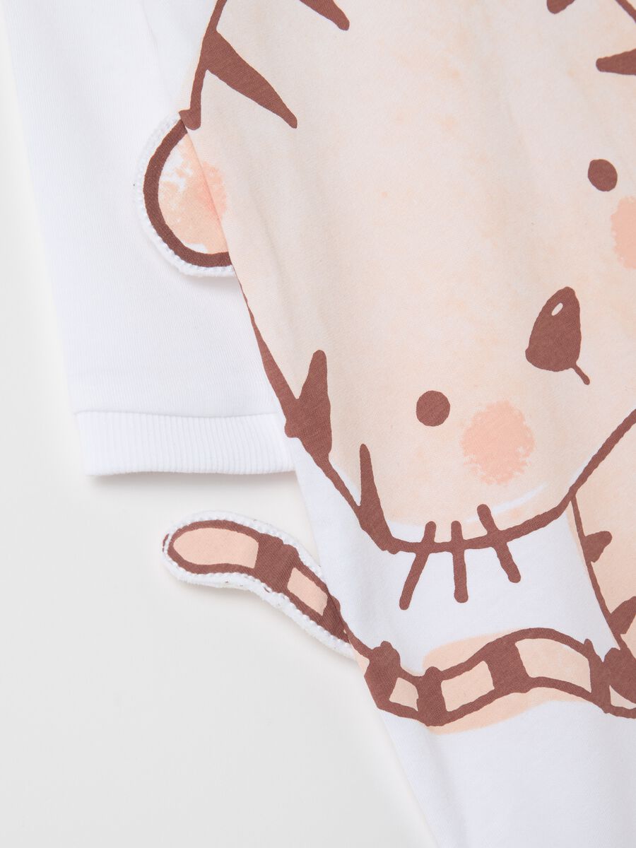 Cotton onesie with "Born to be Wild" tiger print_3