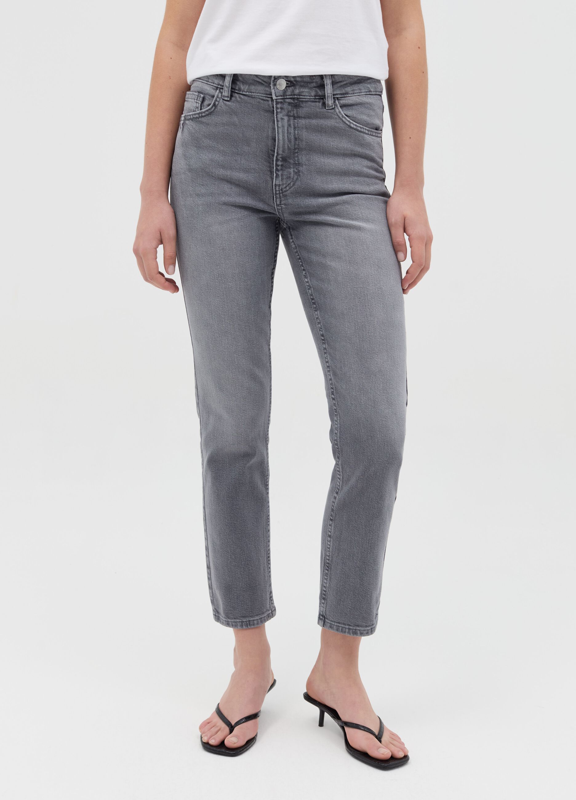 Slim-fit cropped jeans
