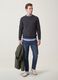 Maglia grigia in misto cotone e cashmere girocollo_1