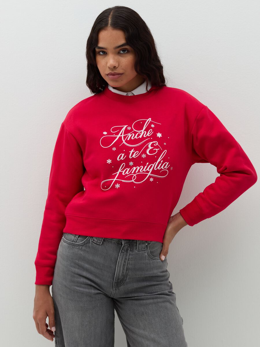 Christmas sweatshirt with round neck_0