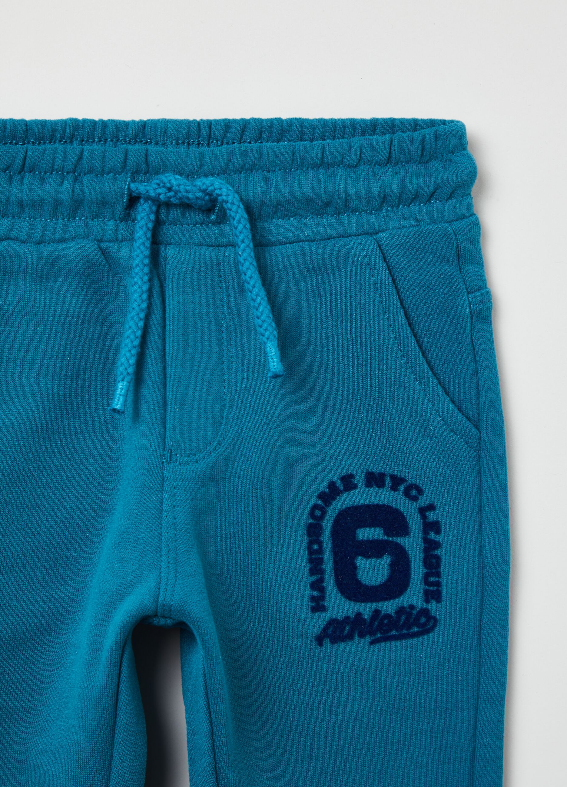 Joggers in felpa con coulisse e stampa _2
