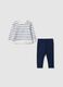 Multicolour pure cotton sweatshirt and trouser set for girls regular fit_0