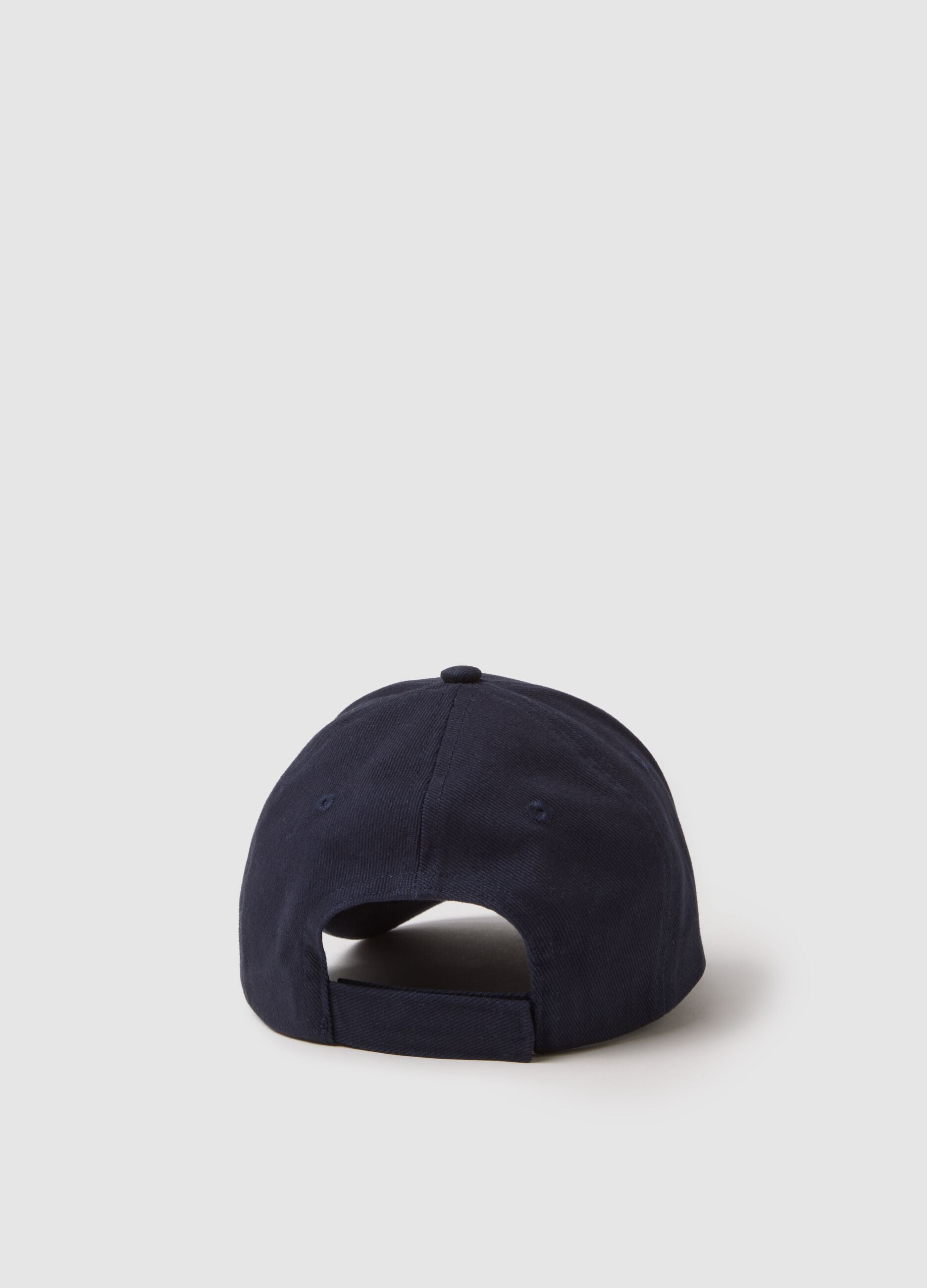 Children's blue pure cotton baseball cap with embroidered P