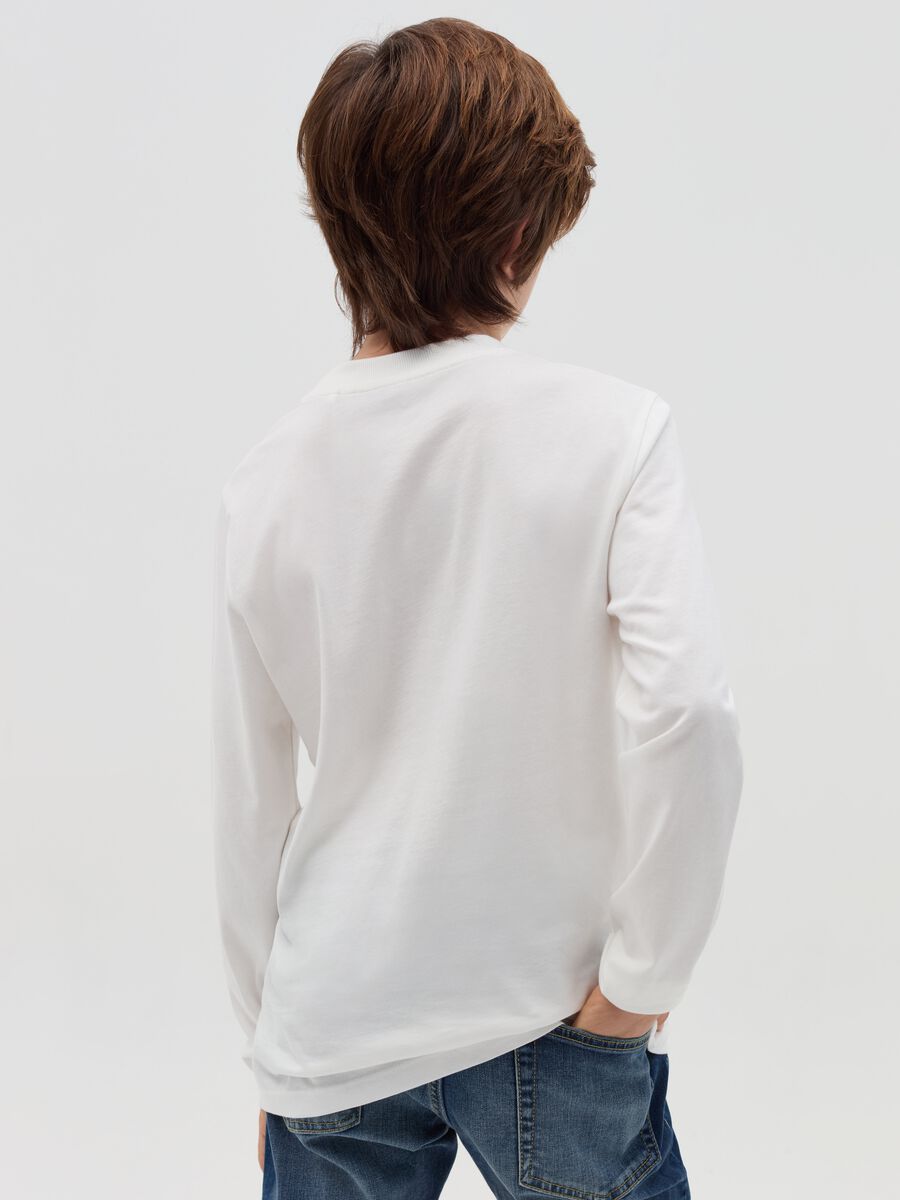 T-shirt a maniche lunghe con stampa_1