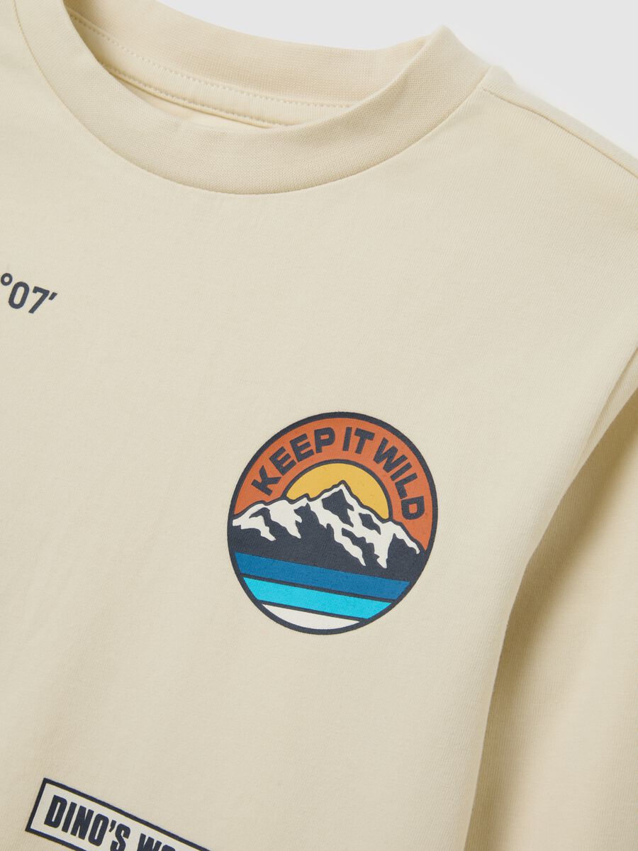Maglia da bambino in cotone elasticizzato beige regular fit_2