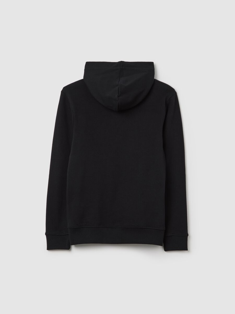 Boys’ black regular-fit hoodie in 100% cotton_4