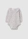 Multicoloured pure cotton baby bodysuit_0