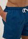 Blue regular-fit swim shorts with drawstring_3