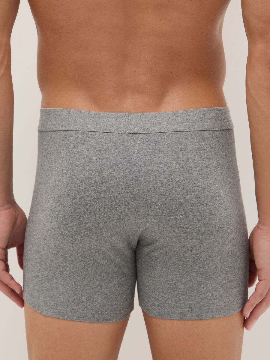 Three-pack of grey stretch cotton boxer briefs regular fit_2