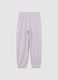 Girls' Regular Fit Purple Cotton Trousers_0