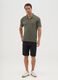Men&rsquo;s black Bermuda shorts in stretch cotton with regular fit_0