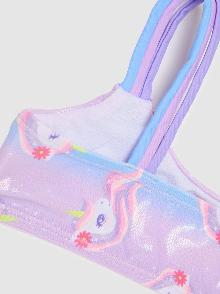 Girl's multicolour stretch-blend swimsuit_3