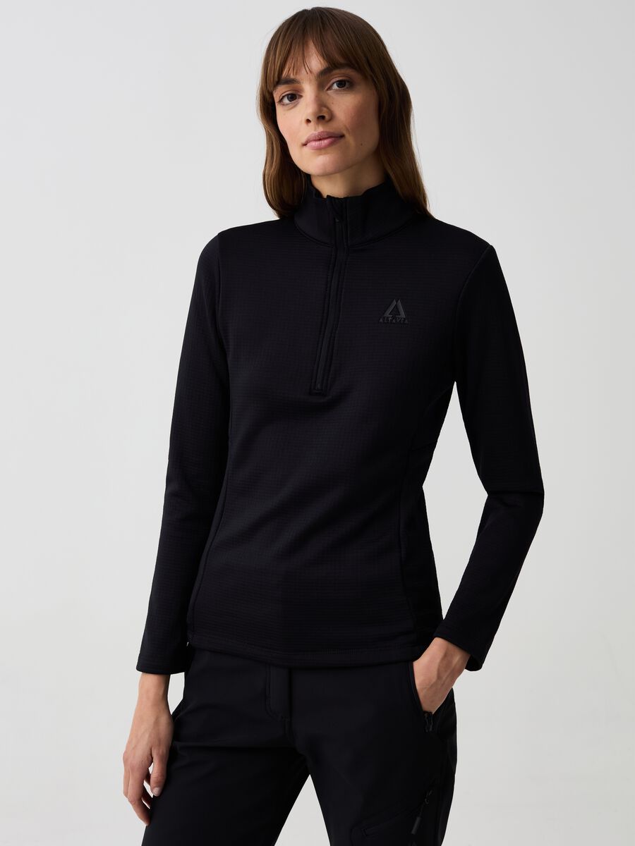 Dolcevita half-zip trama waffle Altavia by Deborah Compagnoni_0