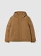 Boy's padded jacket in brown fabric, regular fit_0