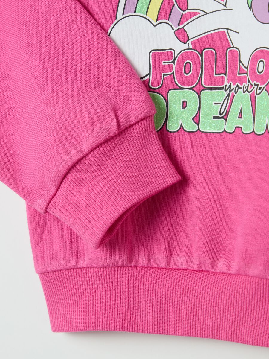 French terry sweatshirt with glitter print_3