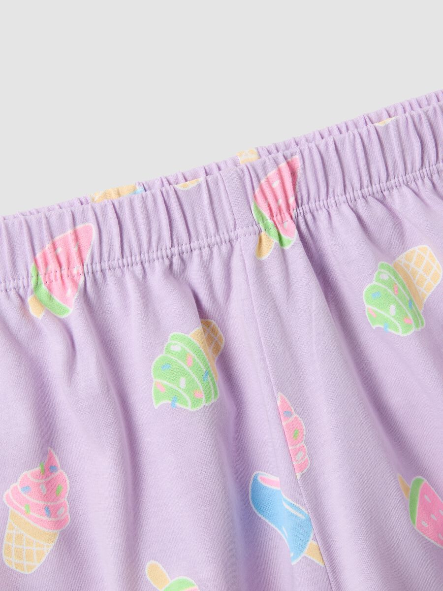 Purple organic cotton pyjamas with all-over print_3