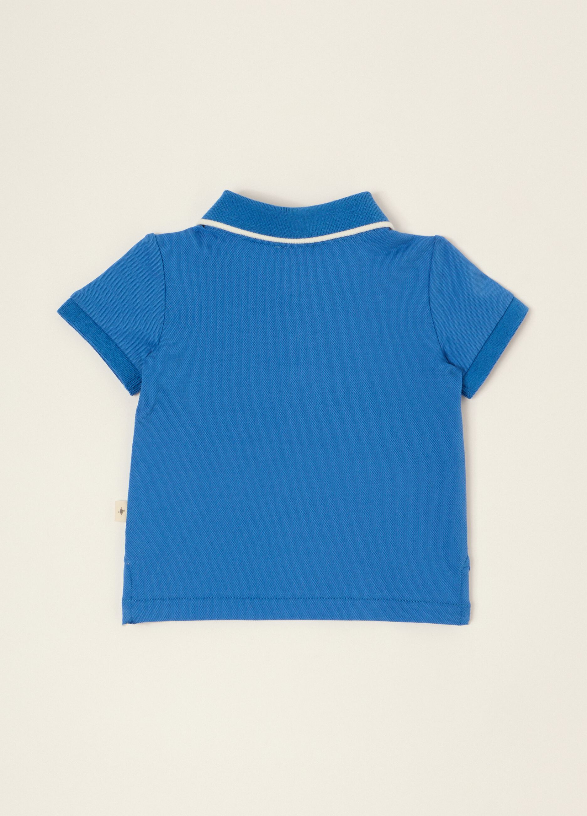 Baby regular-fit short-sleeved blue stretch-cotton polo shirt