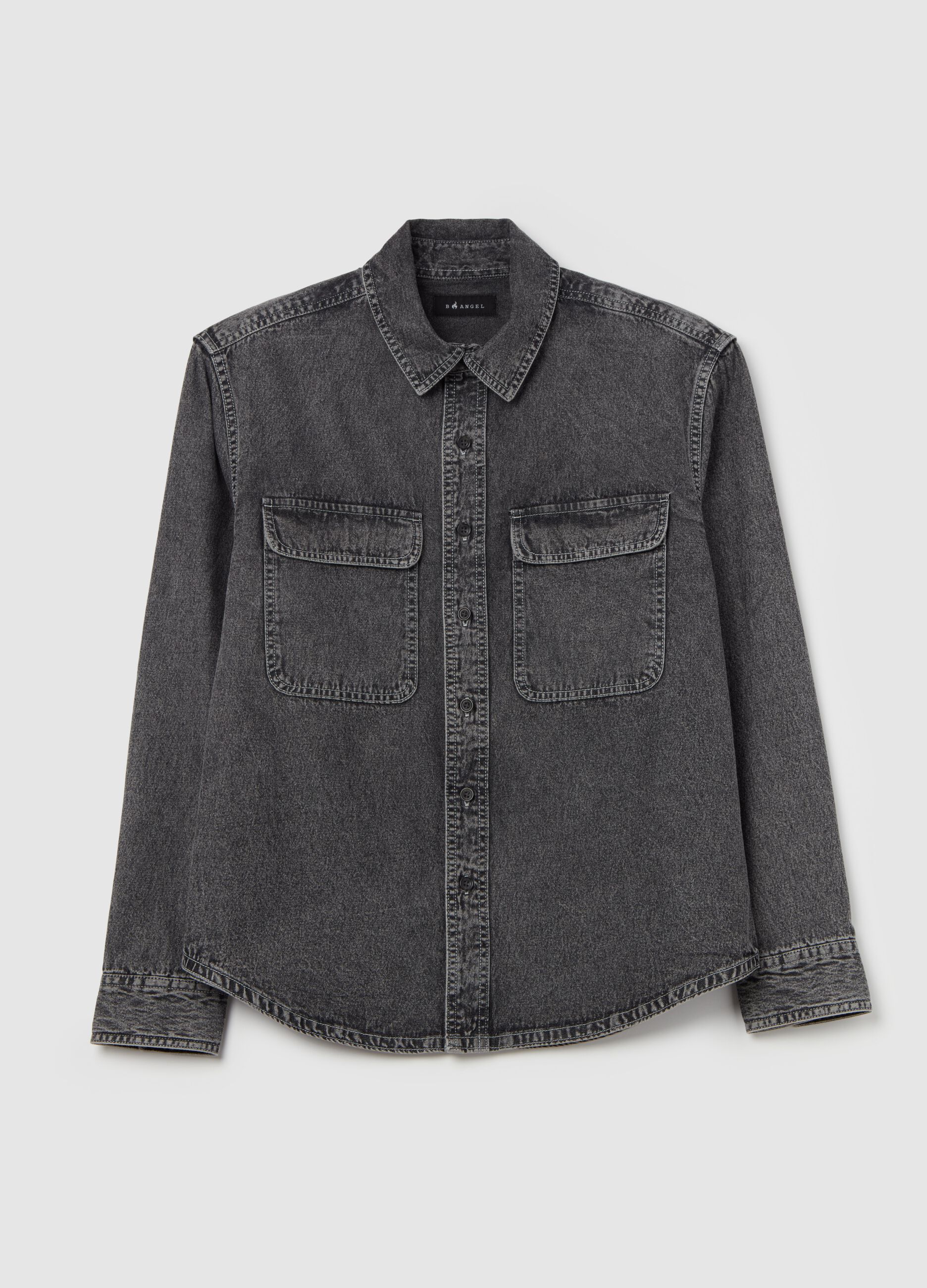 Camicia jeans uomo ovs on sale