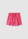 Girls&rsquo; pink pure cotton regular-fit shorts_0