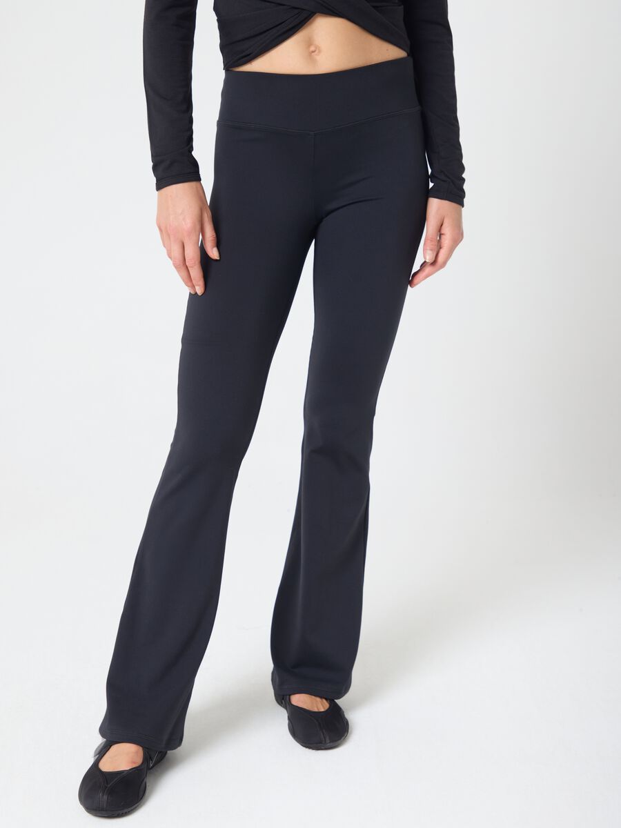 ALTAVIA STUDIO technical fabric flared leggings_1