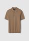 Beige pure cotton polo regular fit_4