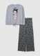 Grey cotton pyjamas with comic print_4