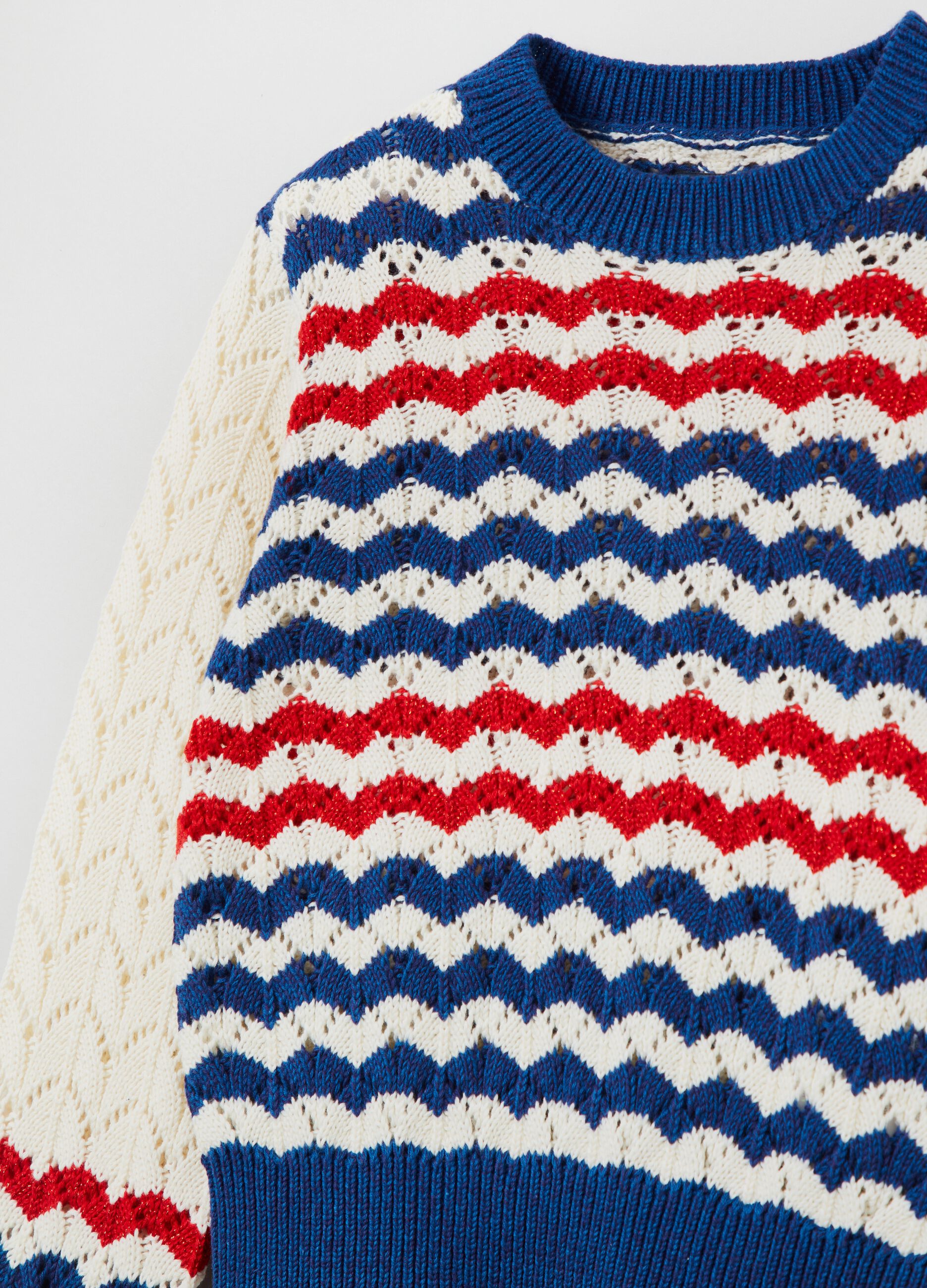 Pullover con lavorazione pointelle_2
