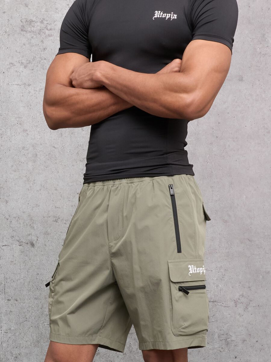 Technical Cargo Shorts Military Green_3