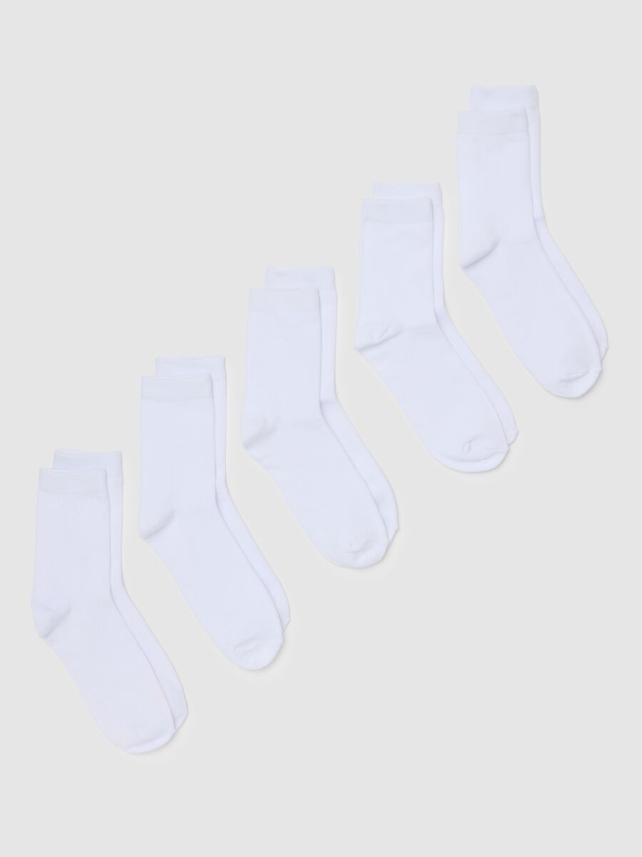 Five-pair pack midi socks in organic cotton_0