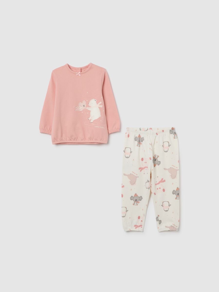 Girls' pyjamas in multicolour pure cotton regular fit_0