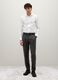 Grey slim fit stretch fabric trousers_0
