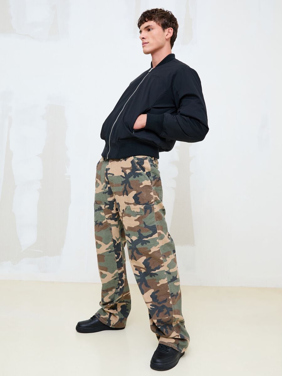 Corduroy Carpenter Pants Washed Camo_1
