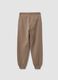 Beige organic cotton comfort-fit joggers for boys_1
