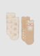 Bipack calze beige chiaro in cotone organico elasticizzato_0