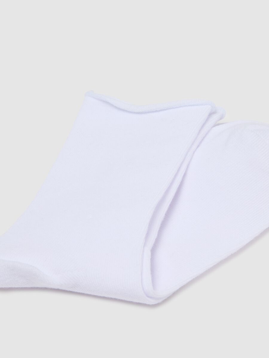 Two-pack grey and white mixed cotton socks_1