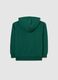 Green oversized cotton hoodie with zip for kids_1