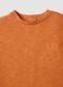Orange pure cotton children's regular fit T-shirt with pocket_2
