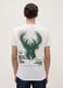 White pure cotton regular fit T-shirt with Milwaukee Bucks logo_2