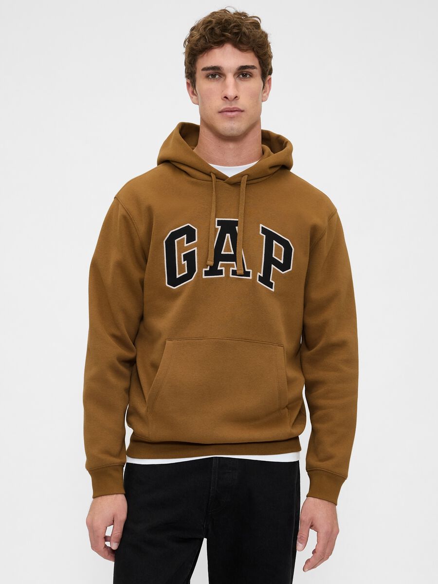 Felpa marrone con cappuccio_0