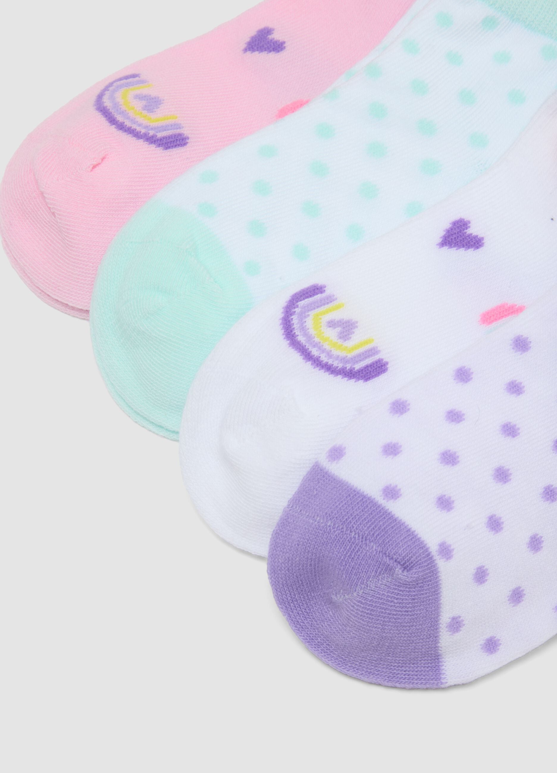 Pack of seven stretch organic cotton ankle socks