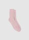 Long Pink Socks in Wool and Cashmere Blend_0
