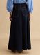 Long skirt in pure blue denim cotton regular fit_2