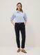 Blue stretch cotton trousers with drawstring_0