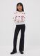 Girls&rsquo; black flared cotton-stretch treggings_0