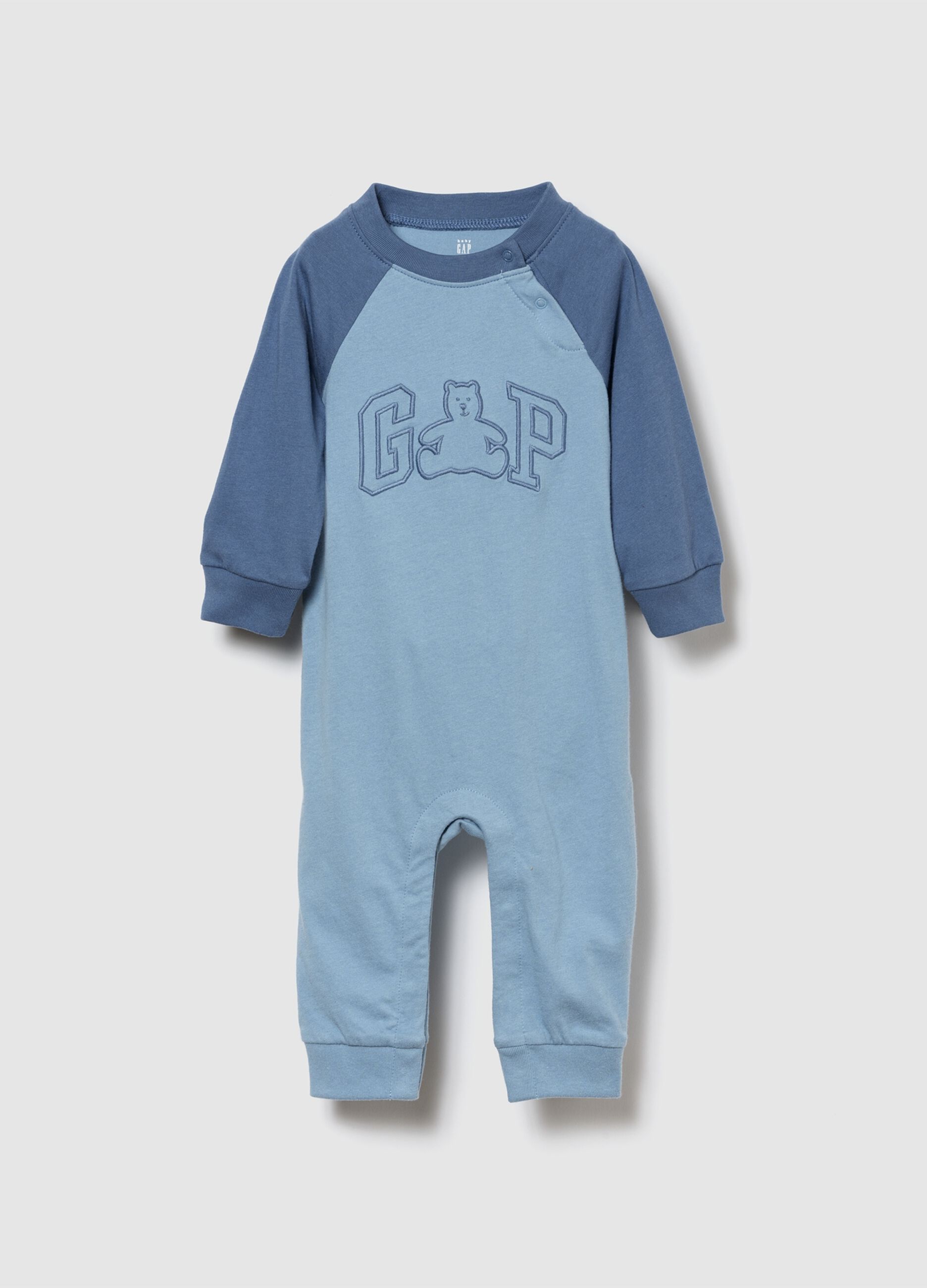 Baby's Blue Cotton Onesie