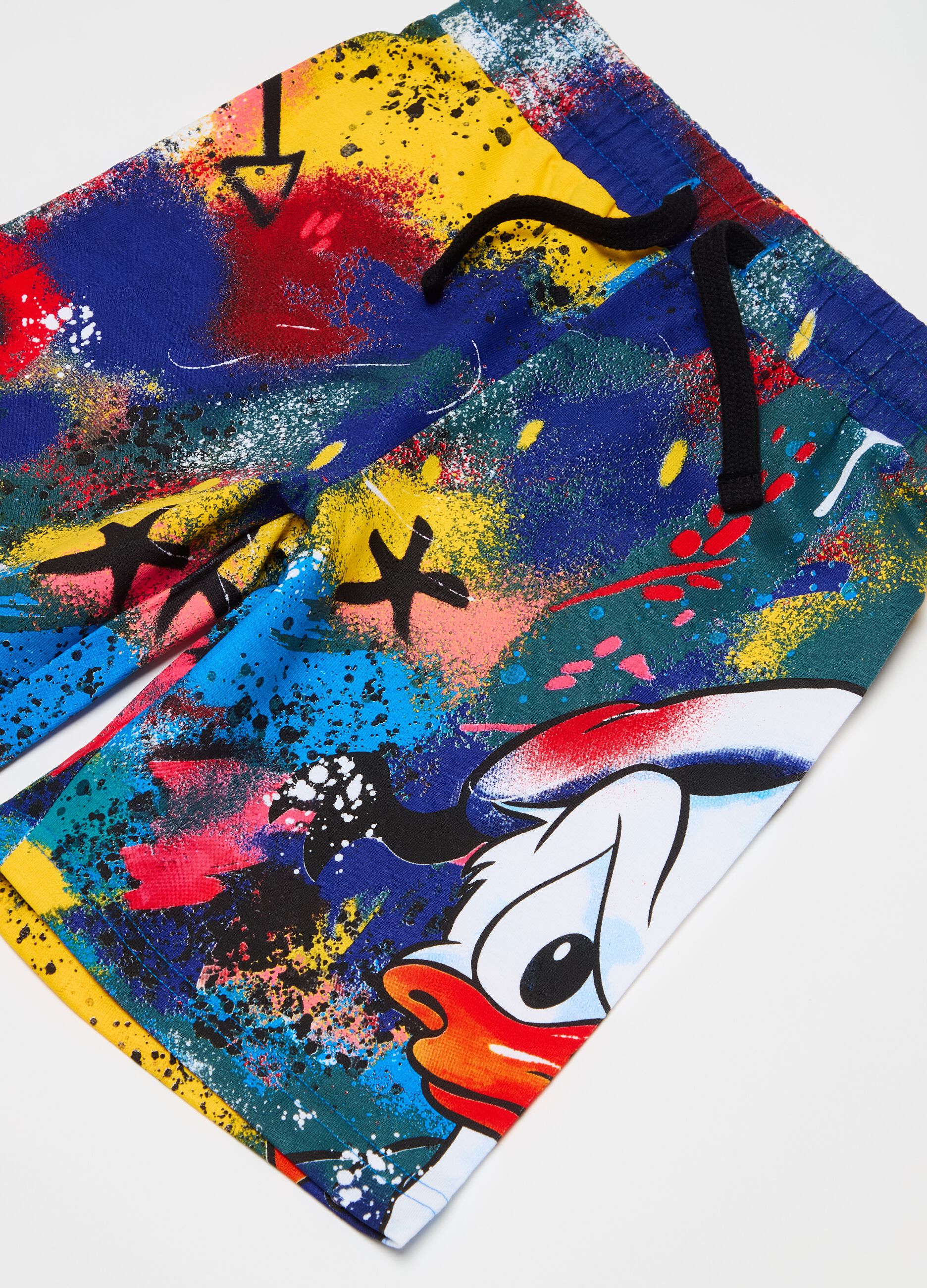 Bermuda in felpa stampa Donald Duck 90
