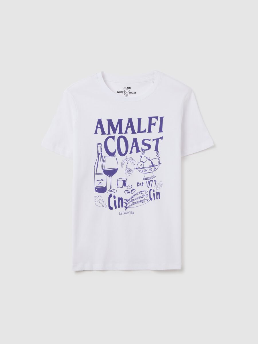 White regular fit pure cotton T-shirt_4