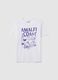 White regular fit pure cotton T-shirt_4